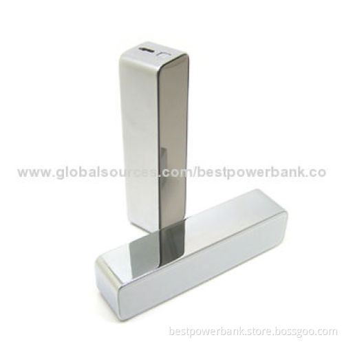 New Aluminum Alloy Acrylic Mirror Four Lighting LED 2,600mAh Power Bank with Micro USB Port